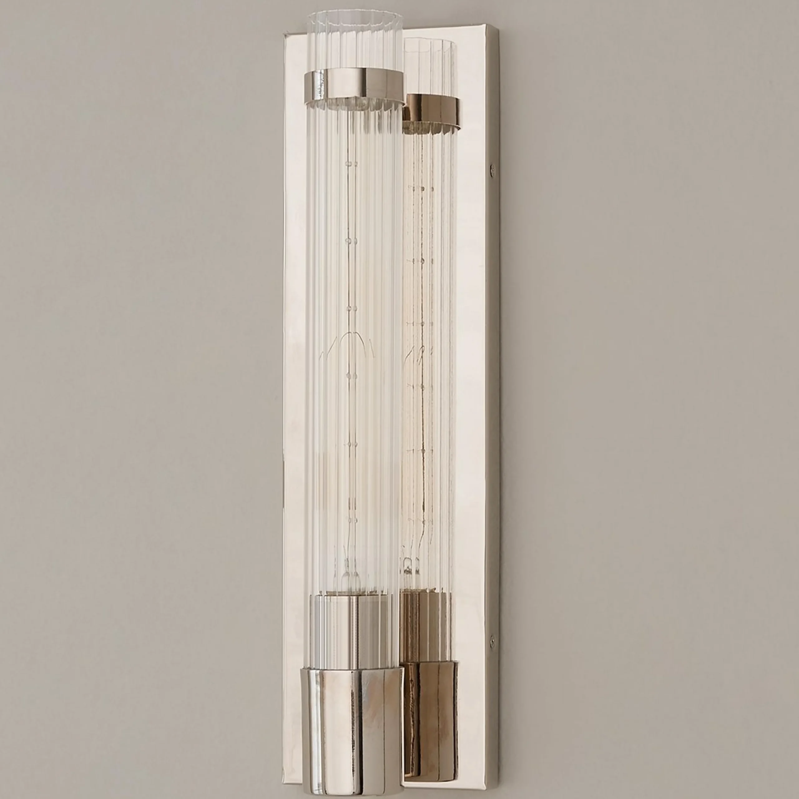 Fluted Cylinder Glass Sconce