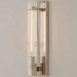Fluted Cylinder Glass Sconce