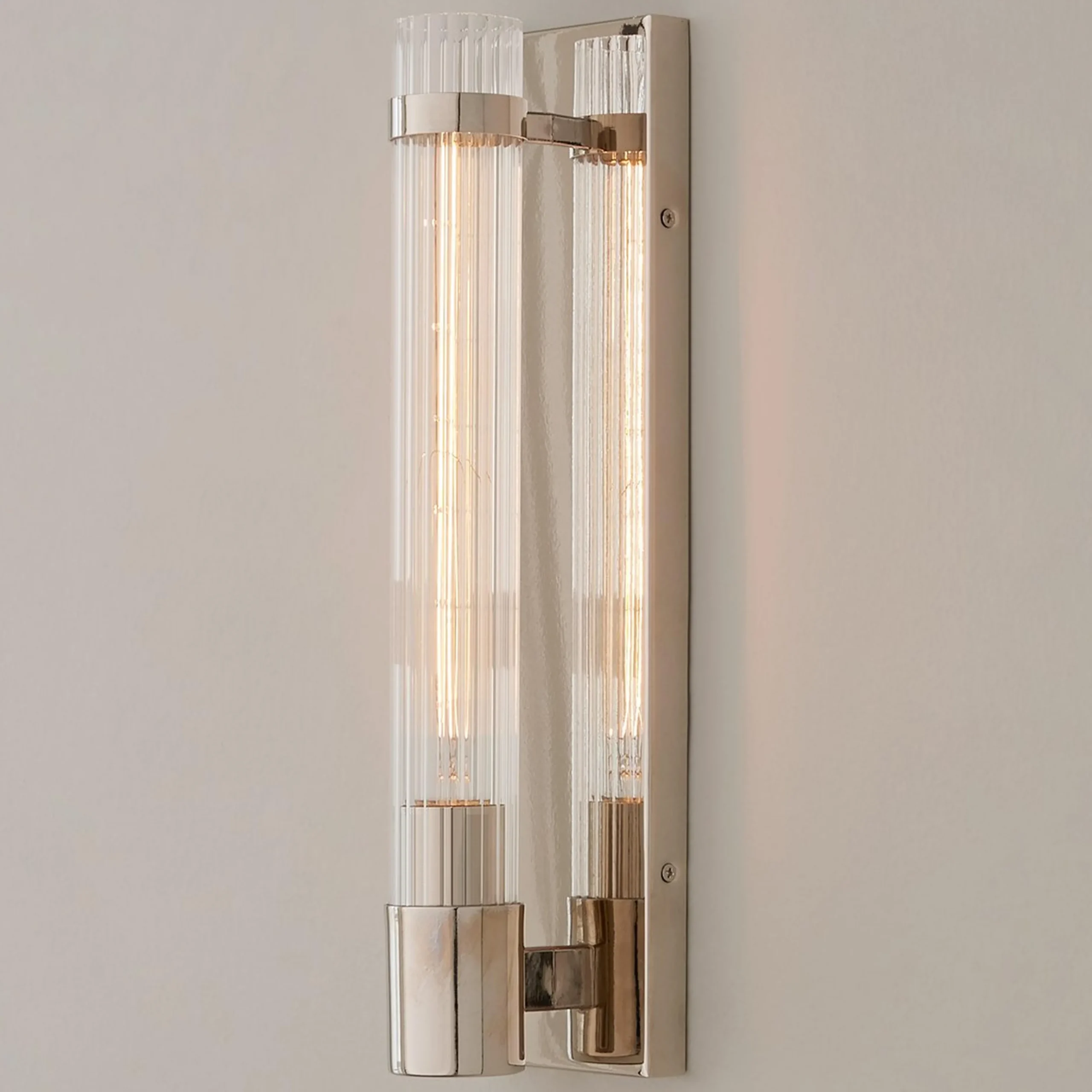 Fluted Cylinder Glass Sconce
