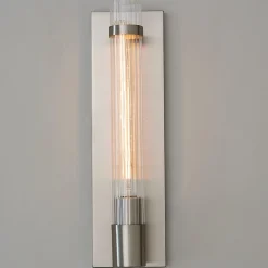 Fluted Cylinder Glass Sconce