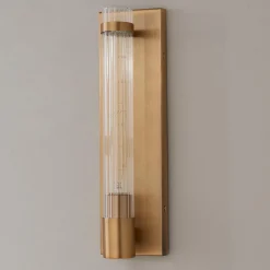 Fluted Cylinder Glass Sconce