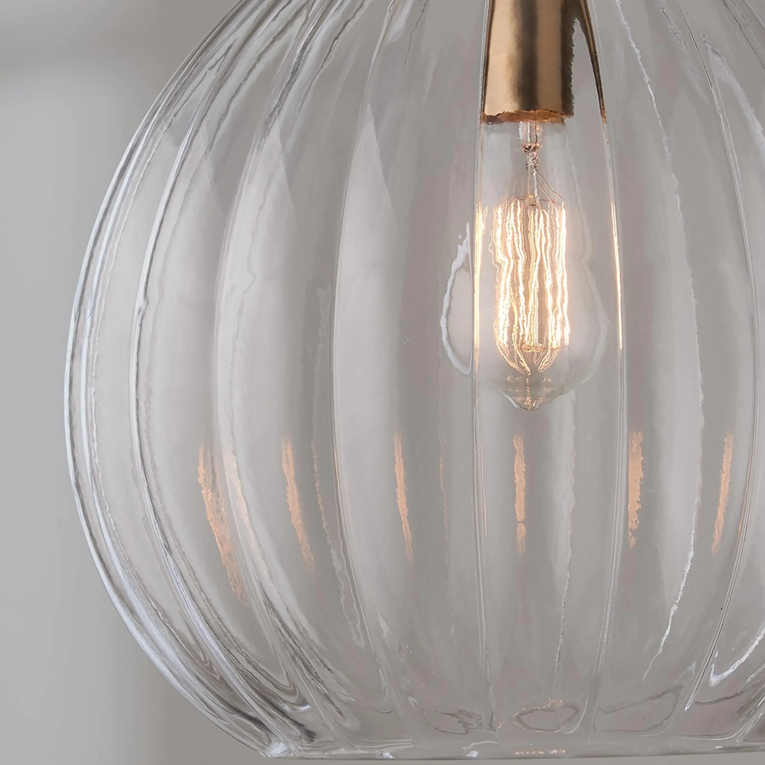 Fluted Globe Pendant