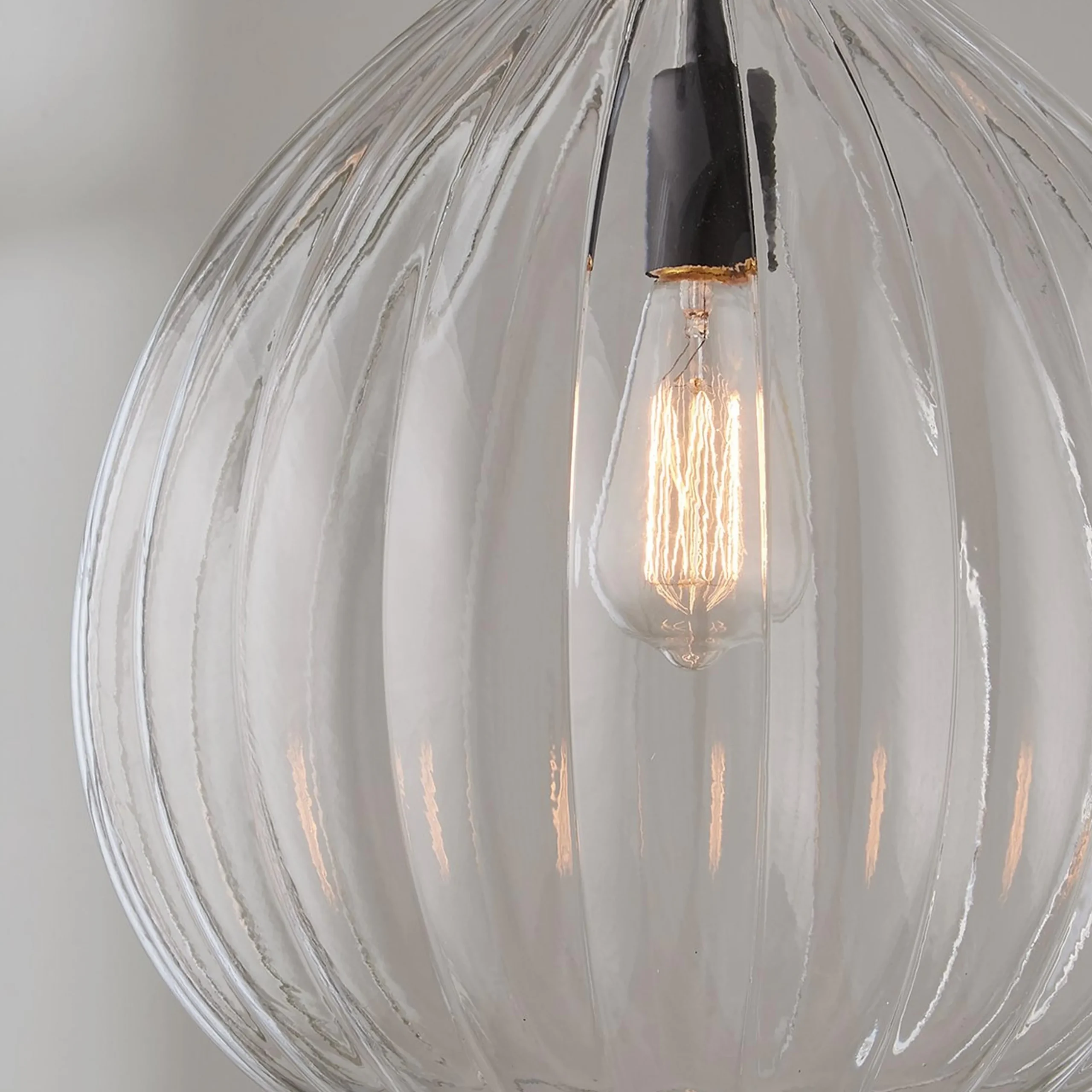 Fluted Globe Pendant