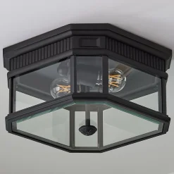 Fluted Trim Flush Mount Ceiling Light
