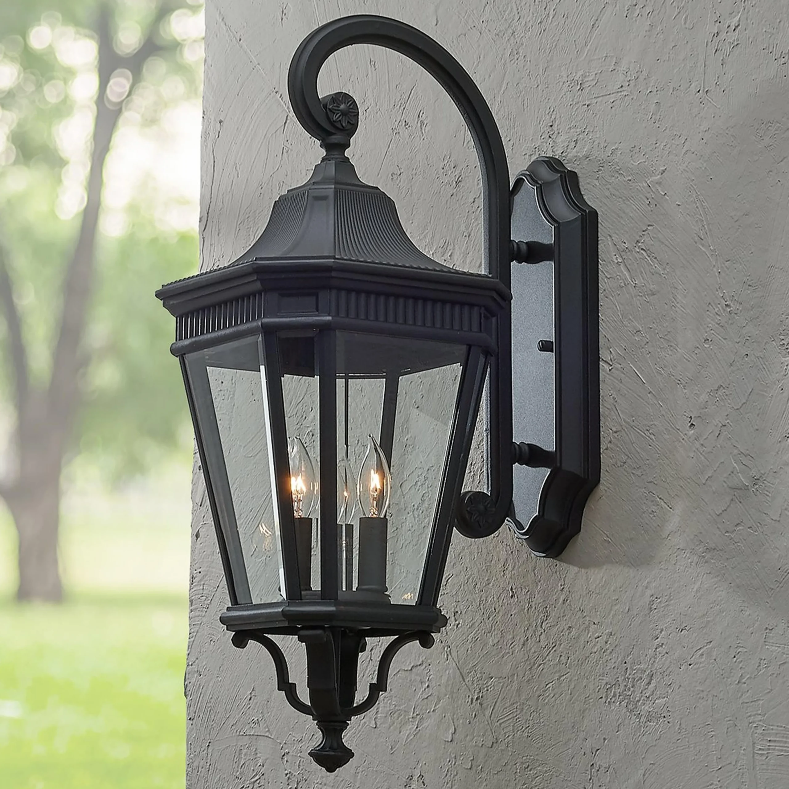 Fluted Trim Outdoor Sconce - Large