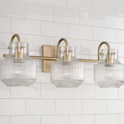 Fluted Tulip Vanity Light - 3 Light