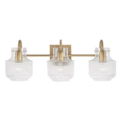 Fluted Tulip Vanity Light - 3 Light