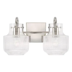 Fluted Tulip Vanity Light - 2 Light