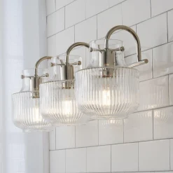 Fluted Tulip Vanity Light - 3 Light