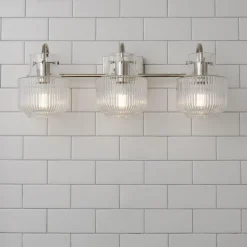 Fluted Tulip Vanity Light - 3 Light