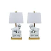 Foo Dog Lamps - Pair