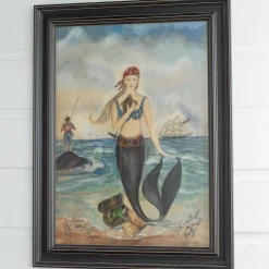 Framed Mermaid Pirate Print