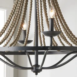 French Country Driftwood Chandelier - 6 Light
