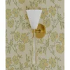 Frosted Plume Bath Sconce