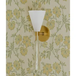 Frosted Plume Bath Sconce
