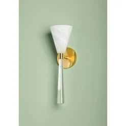 Frosted Plume Bath Sconce