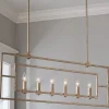 Geometric Double Frame Linear Chandelier