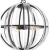 Glass Layered Sphere Chandelier