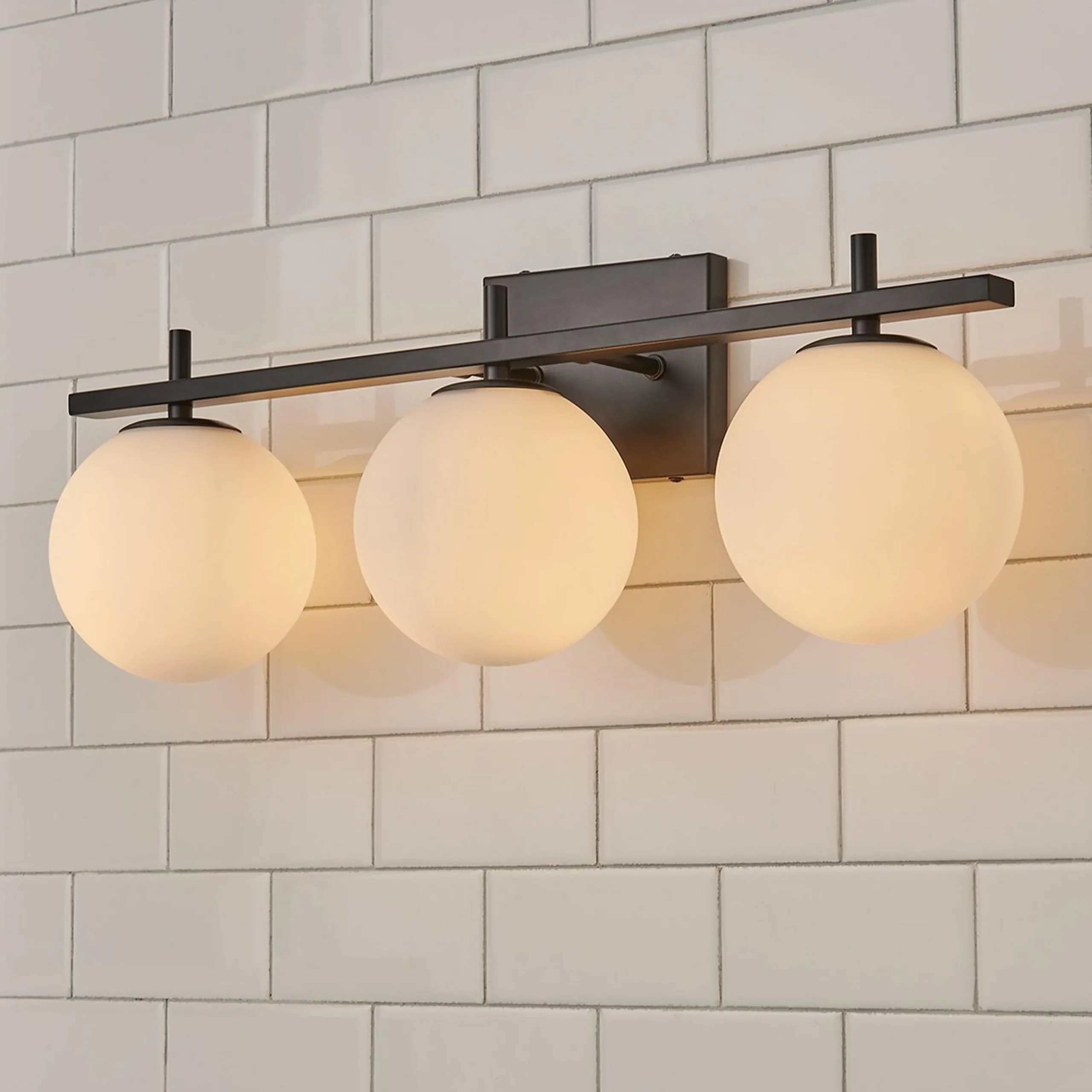 Graceful Opal Vanity Light - 3 Light