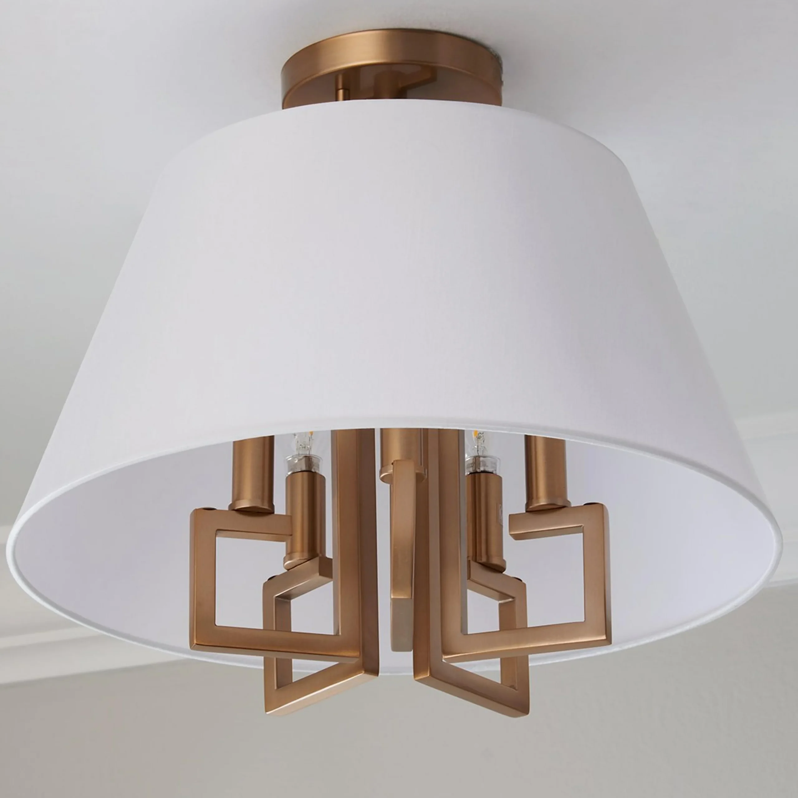 Greek Key Convertible Ceiling Light