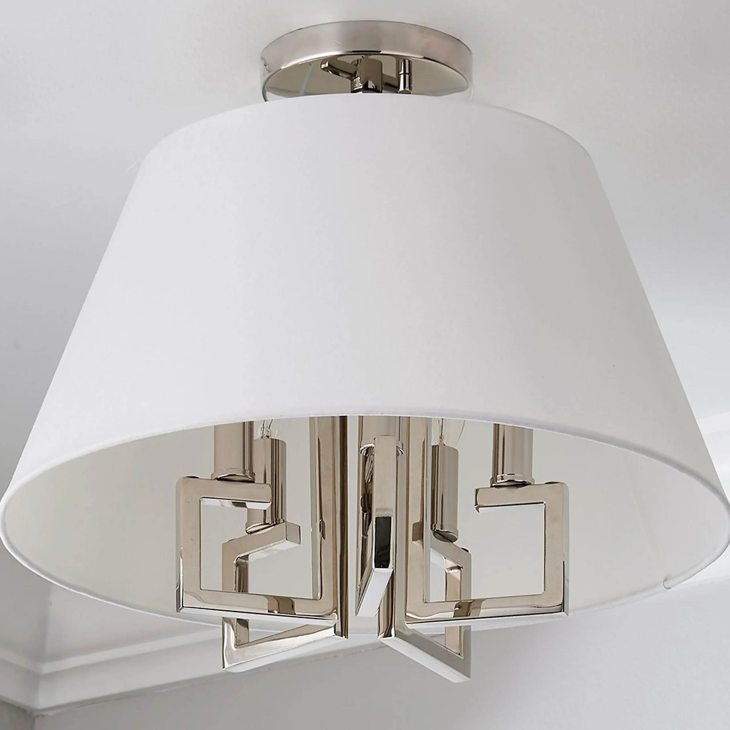 Greek Key Convertible Ceiling Light