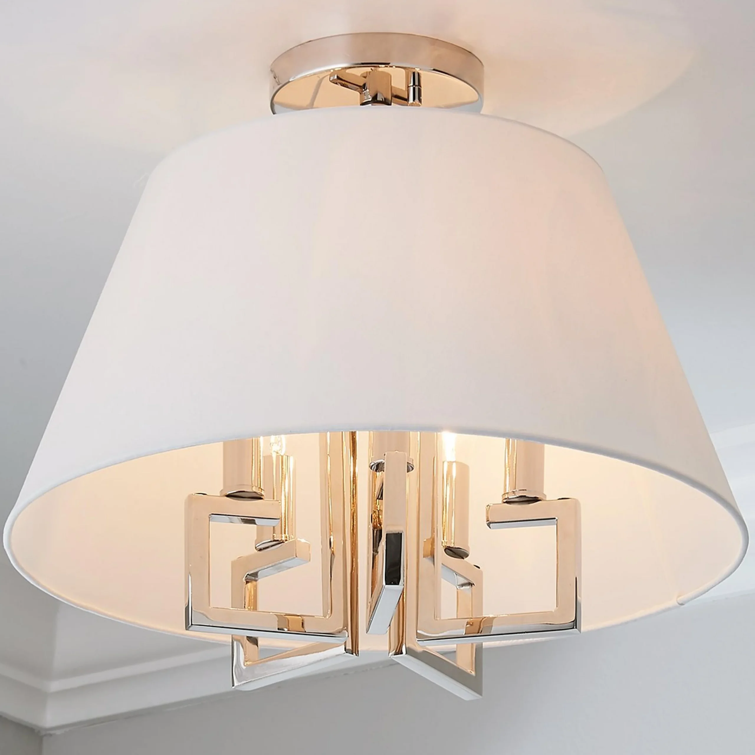 Greek Key Convertible Ceiling Light