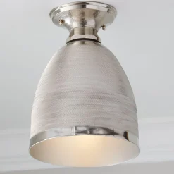 Hachure Dome Semi-Flush Ceiling Light - Small