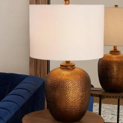 Hammered Copper Table Lamp