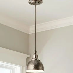 Hammered Metal Pendant Light - Small