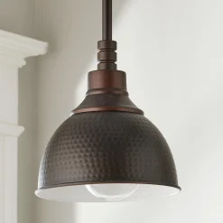 Hammered Metal Pendant Light - Small