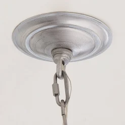Hammered Steel Oversized Dome Pendant