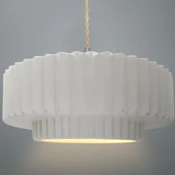 Harmonia Ceramic Pendant - Large - Bisque
