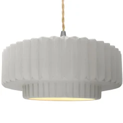 Harmonia Ceramic Pendant - Large - Bisque