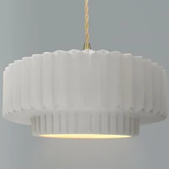 Harmonia Ceramic Pendant - Large - Bisque