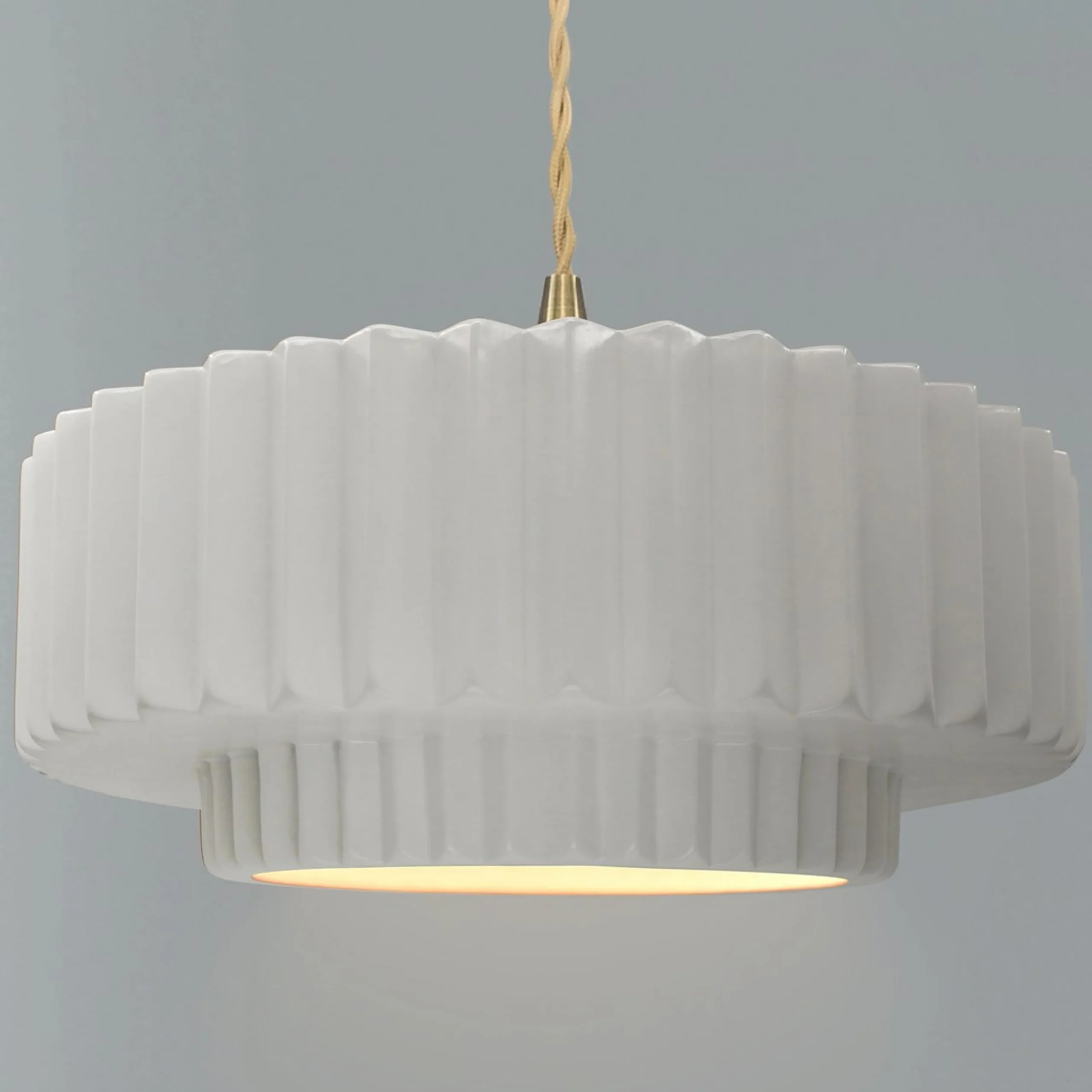 Harmonia Ceramic Pendant - Large - Bisque