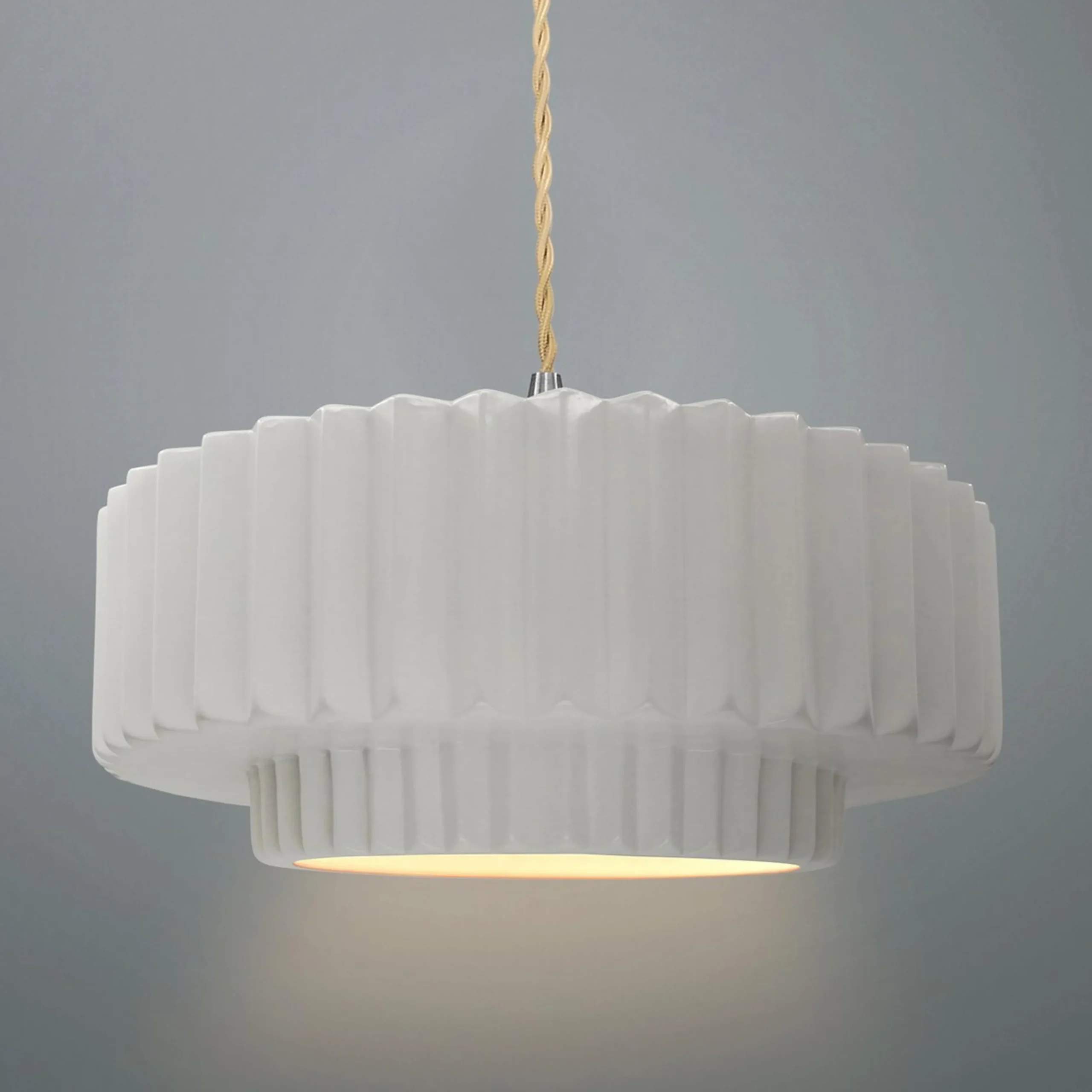 Harmonia Ceramic Pendant - Small - Bisque