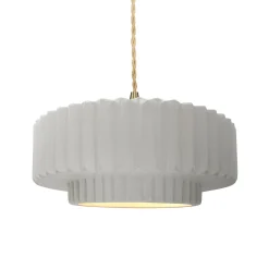 Harmonia Ceramic Pendant - Small - Bisque