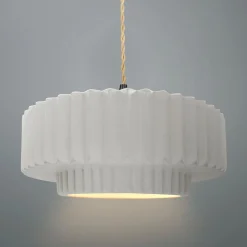 Harmonia Ceramic Pendant - Small - Bisque