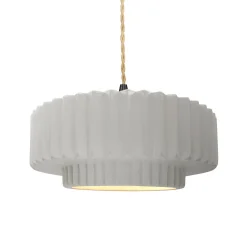 Harmonia Ceramic Pendant - Small - Bisque