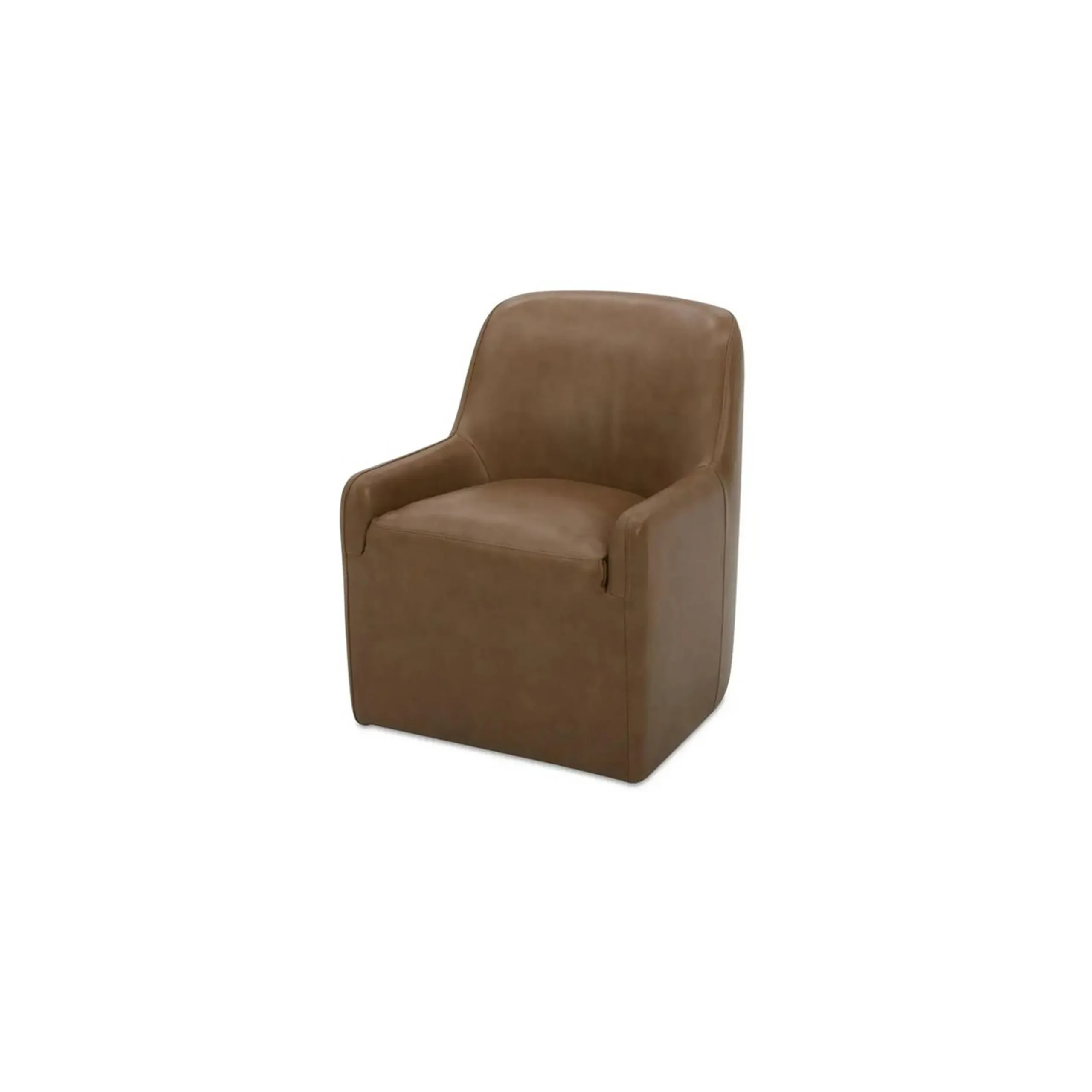 Hecuba Rolling Dining Chair - Leather