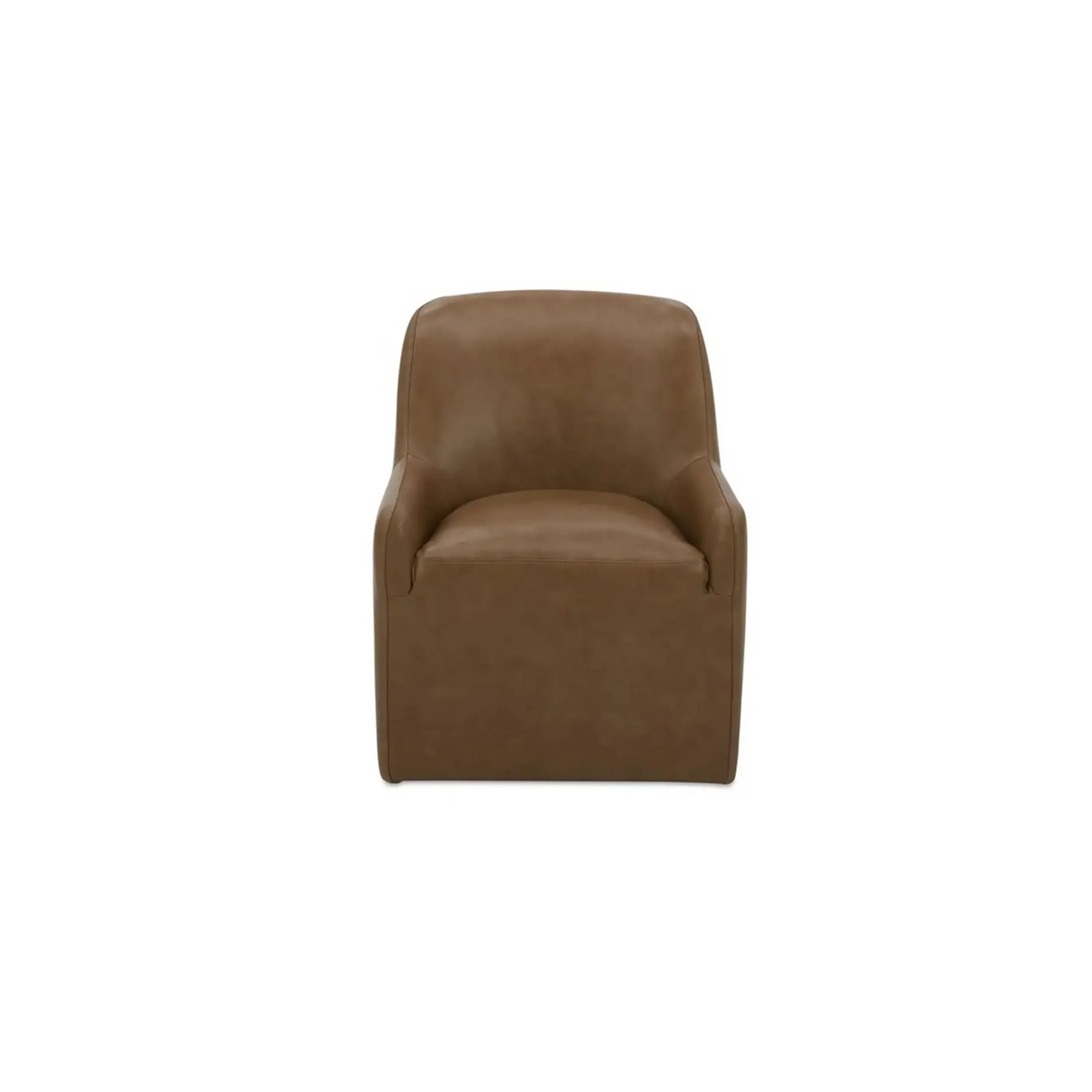 Hecuba Rolling Dining Chair - Leather