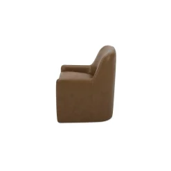 Hecuba Rolling Dining Chair - Leather