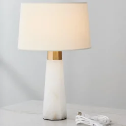 Hedley Cordless LED Table Lamp - Alabaster