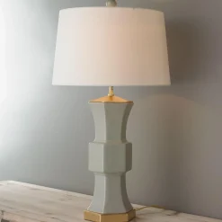 Hexagonal Column Table Lamp