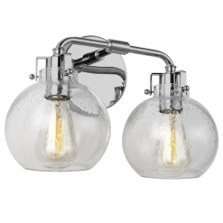 Hinley Seeded Glass Vanity Light - 2 Light