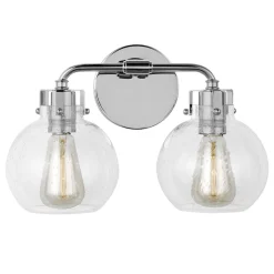 Hinley Seeded Glass Vanity Light - 2 Light