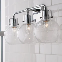 Hinley Seeded Glass Vanity Light - 3 Light