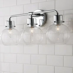Hinley Seeded Glass Vanity Light - 3 Light