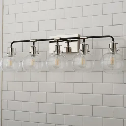 Hinley Seeded Glass Vanity Light - 5 Light