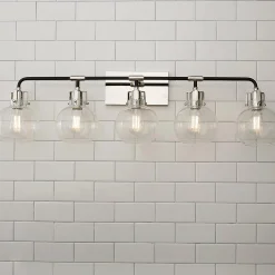 Hinley Seeded Glass Vanity Light - 5 Light